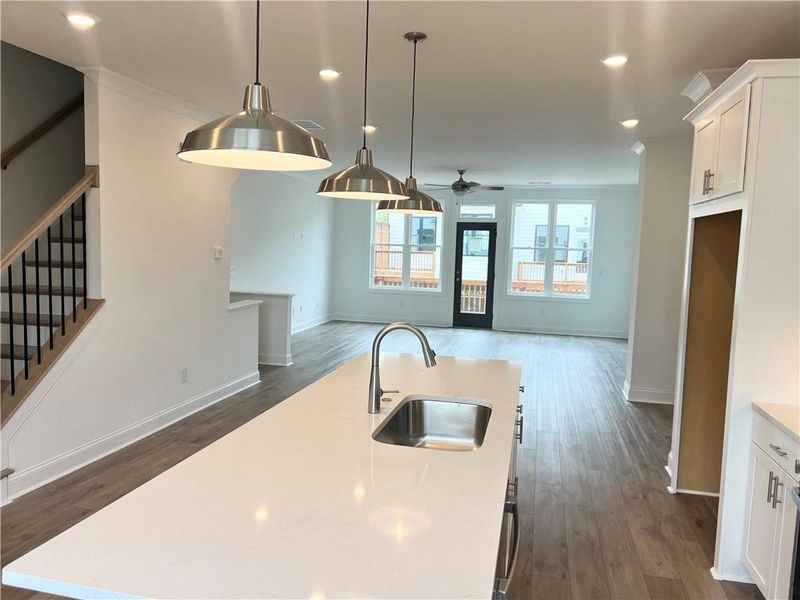Furnished interior view inside a new home in Palisades Townhomes, Cumming (Image 12).