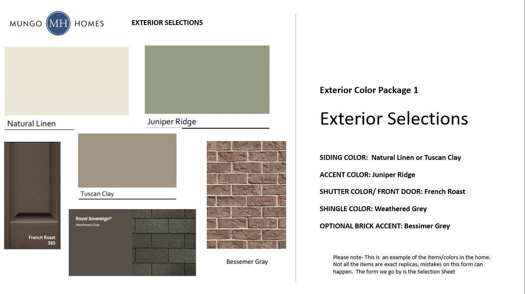 Sample of building materials used in homes in Padgett Commons, Hopkins (Image 8).