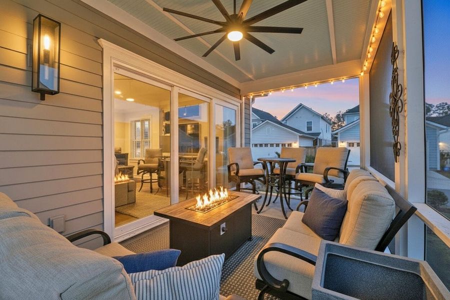Exterior details and patio area of a home in Midtown at Nexton, Summerville (Image 4).