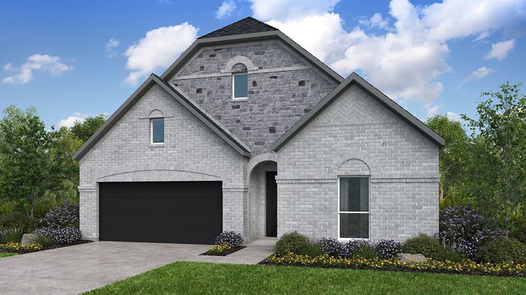 Representative exterior photo of a completed home built from the Auburn by Taylor Morrison in The Ranch at Uptown Celina 55s, Celina, TX (Image 17).