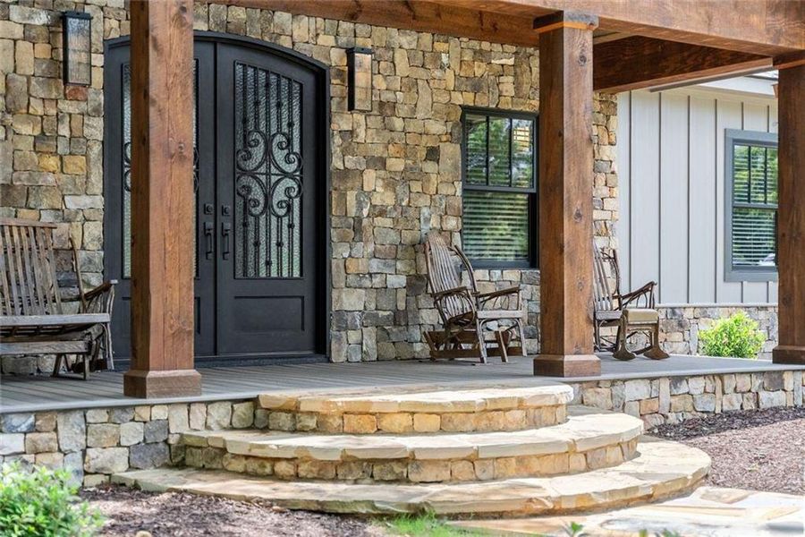 Exterior details and patio area of a home in , Cleveland (Image 36).