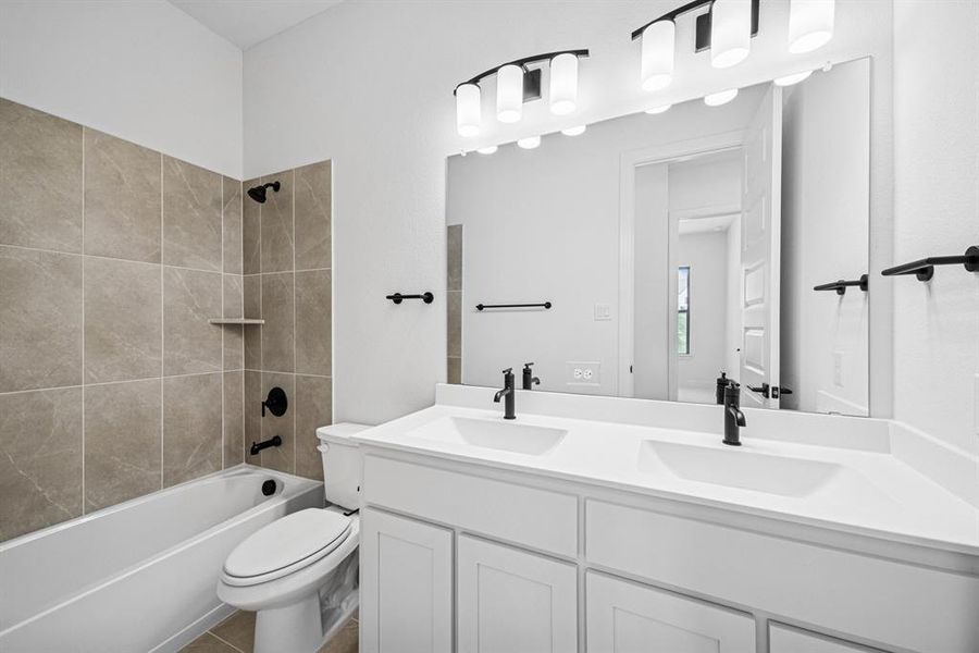 Furnished interior view inside a new home in Karis - Village Series, Crowley (Image 5). Furnished interior view inside a new home in Karis - Village Series, Crowley (Image 5).