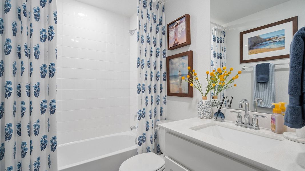 Representative furnished interior of a home built from the The Kingston by D.R. Horton in Trails at Wildhorse, Austin (Image 7).