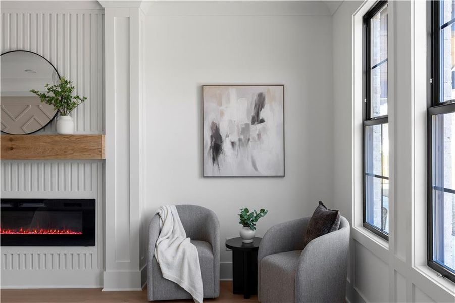 Furnished interior view inside a new home in , Suwanee (Image 79).