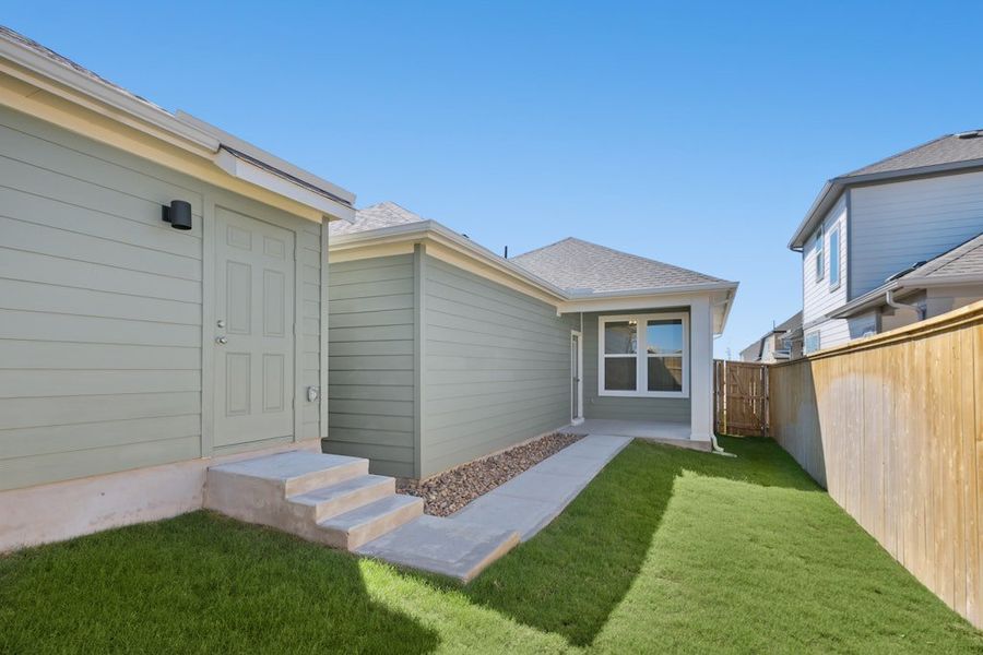 Exterior details and patio area of a home in Mayfair, New Braunfels (Image 21). Exterior details and patio area of a home in Mayfair, New Braunfels (Image 21).