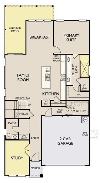 2D floor plan layout of this home in Cannon Ranch, Dripping Springs, TX (Image 6).