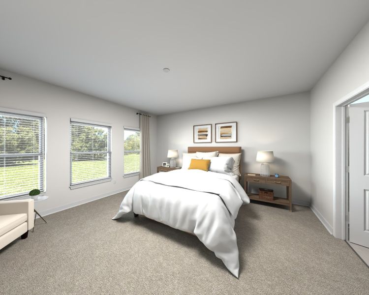 The primary bedroom offers a private retreat.