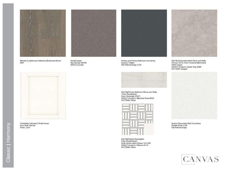 Design Selections. Home is currently under construction, selections subject to change.