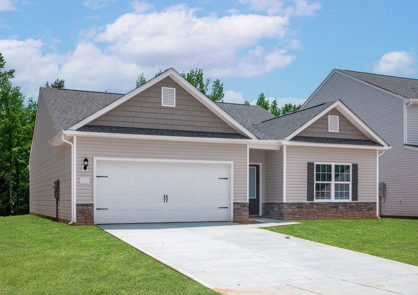 Angled view of the Cary floor plan