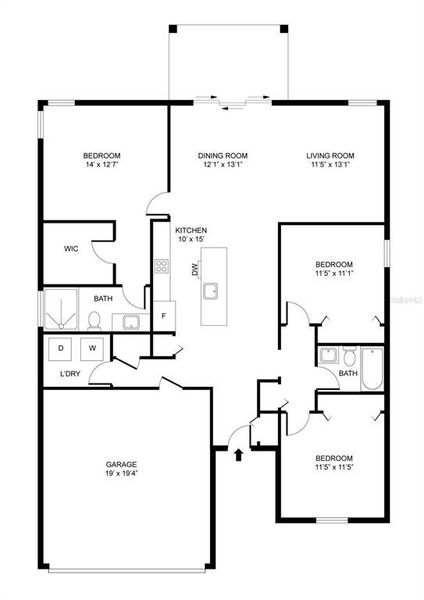 2D floor plan layout of this home in , Palm Bay, FL (Image 5).
