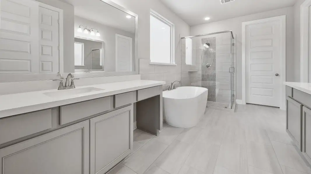 Furnished interior view inside a new home in Grand Central Park, Conroe (Image 15).