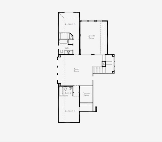 2D floor plan layout of this home in Windsong Ranch, Prosper, TX (Image 4).
