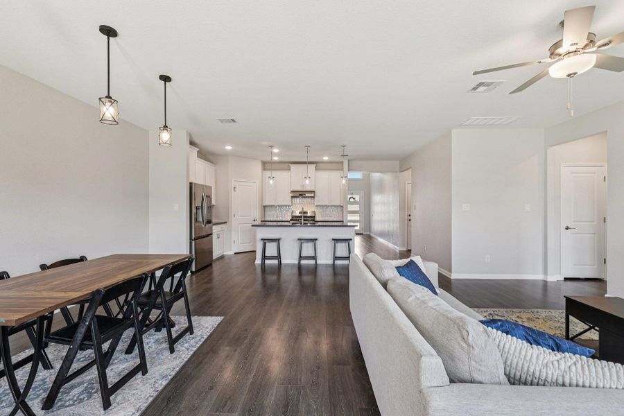Furnished interior view inside a new home in Emory Crossing 50s, Hutto (Image 8). Furnished interior view inside a new home in Emory Crossing 50s, Hutto (Image 8).