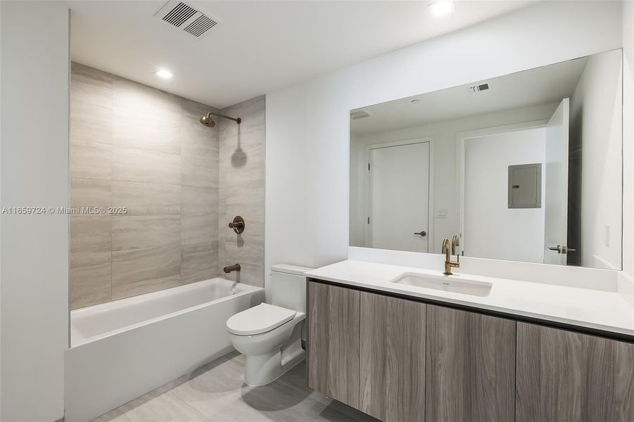 Furnished interior view inside a new home in , Miami (Image 12).