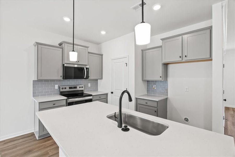 Furnished interior view inside a new home in Meece Townhomes, Easley (Image 5). Furnished interior view inside a new home in Meece Townhomes, Easley (Image 5).