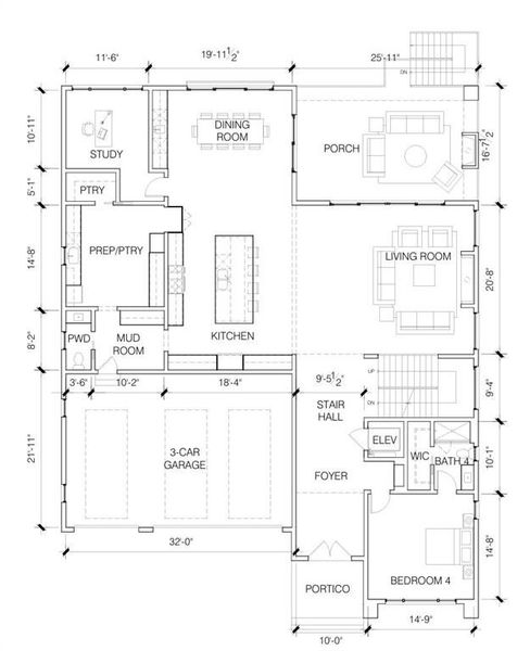 2D floor plan layout of this home in , Atlanta, GA (Image 15).