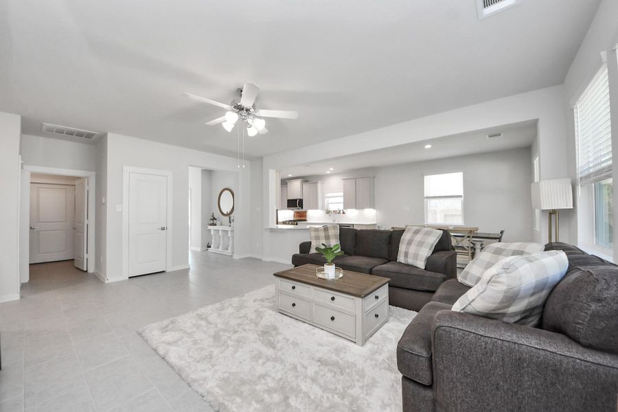 Lots of bright light and open to your Kitchen and dining rooms. Lots of bright light and open to your Kitchen and dining rooms.