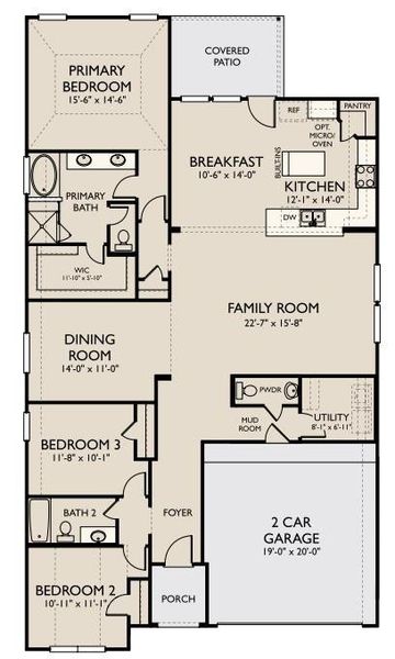 2D floor plan layout of this home in Ashland, Angleton, TX (Image 3).