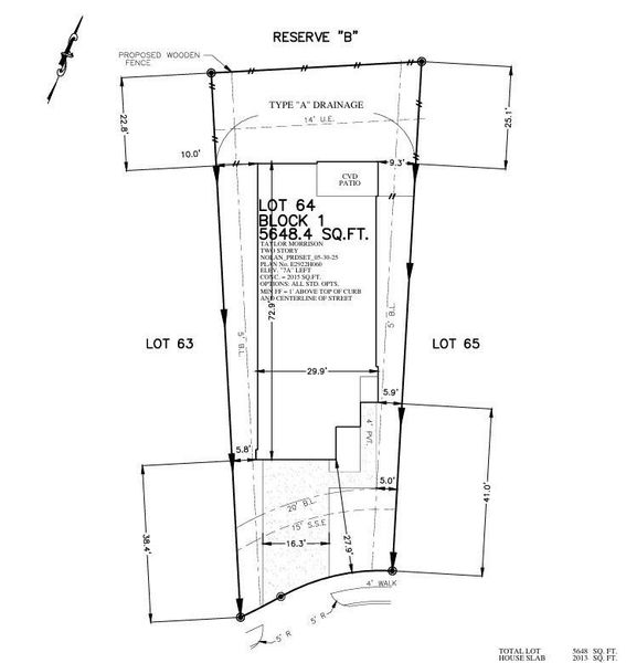 22106 Frontier Hollow Lane Plot Plan