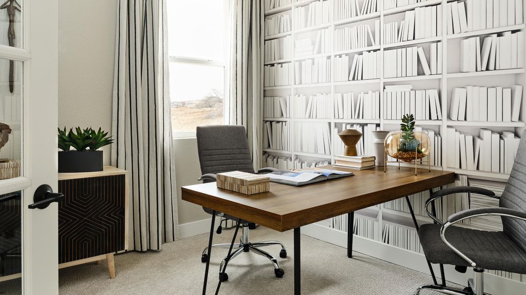Representative furnished interior of a home built from the Roxborough by Taylor Morrison in Trailstone, Arvada (Image 16).