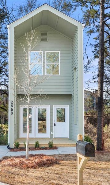 Front exterior of a new home in , Atlanta, GA, highlighting curb appeal (Image 1). Front exterior of a new home in , Atlanta, GA, highlighting curb appeal (Image 1).