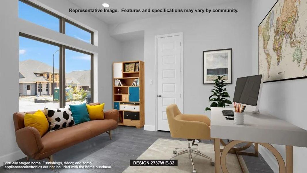 Furnished interior view inside a new home in Midline, Houston (Image 6).