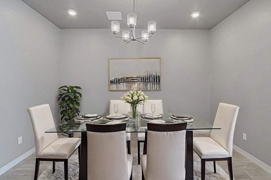 Furnished interior view inside a new home in Emerald Estates, Horizon City (Image 8).