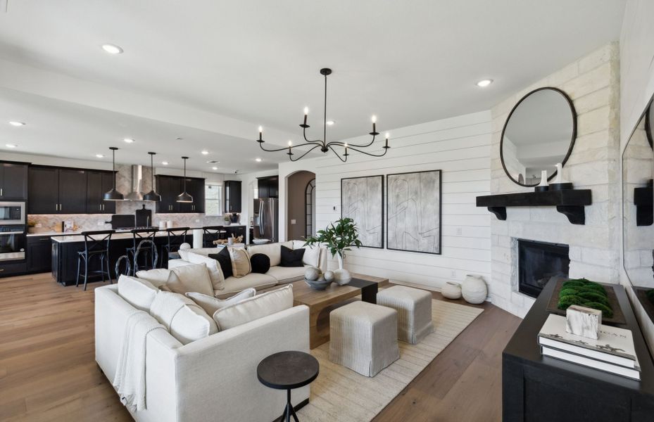 Gathering room with view of main living areas