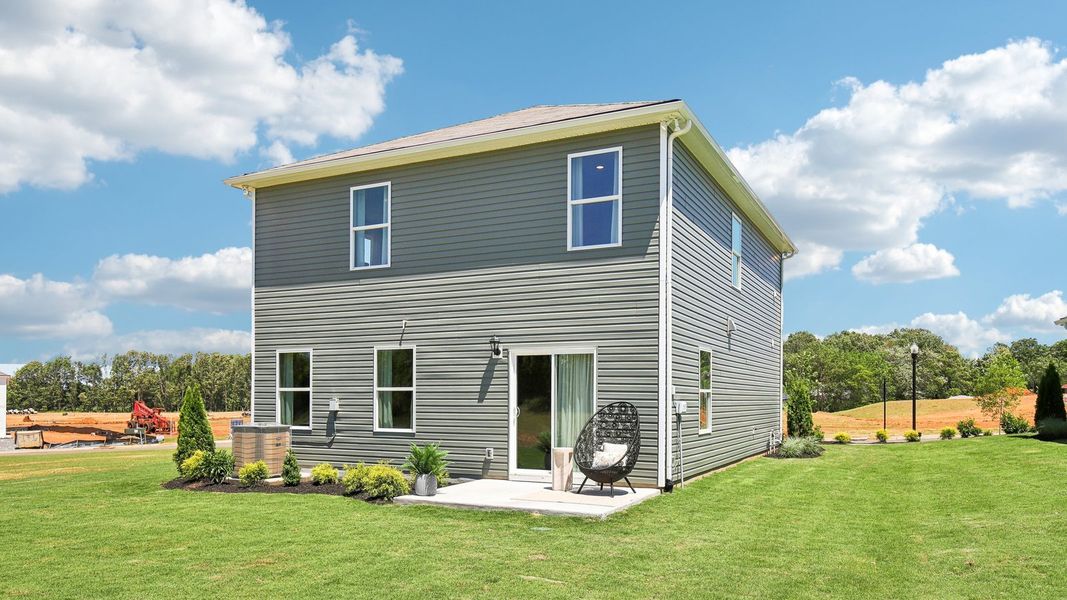 Exterior details and patio area of a home in Parkside Point, Portland (Image 21).