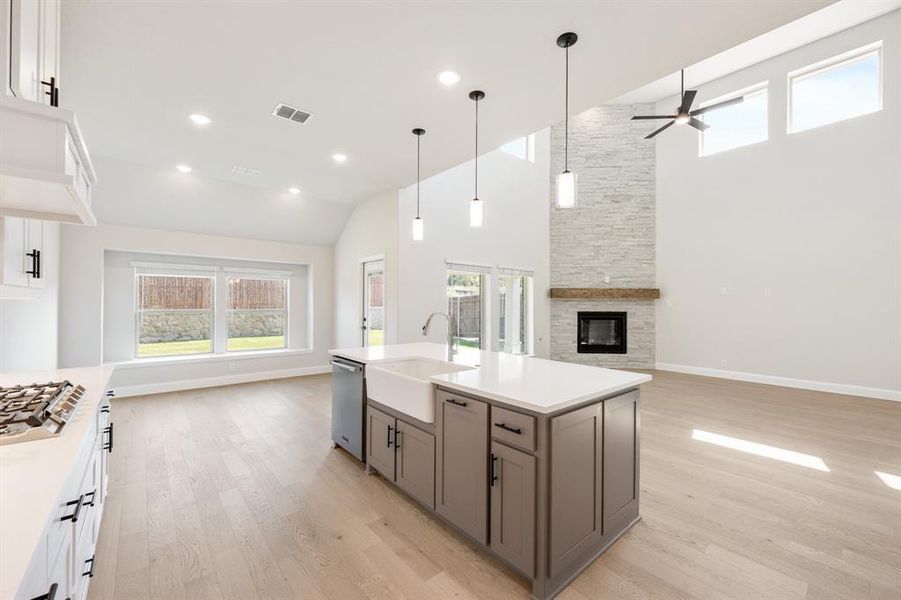 Furnished interior view inside a new home in Parks at Panchasarp Farms 65, Burleson (Image 8). Furnished interior view inside a new home in Parks at Panchasarp Farms 65, Burleson (Image 8).