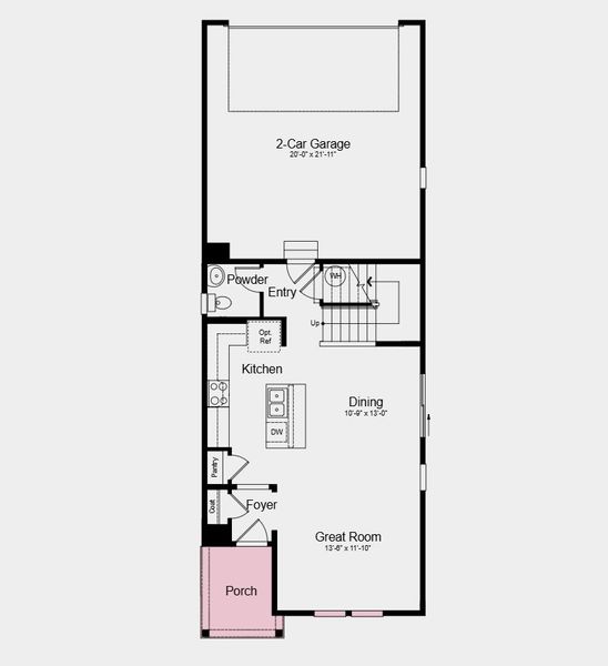 2D floor plan layout of this home in Parterre Horizon Collection, Thornton, CO (Image 17).
