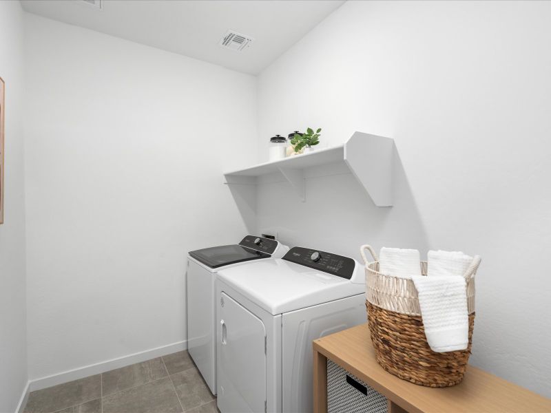 Laundry Room in the Lark Floorplan modeled at Rancho Mirage