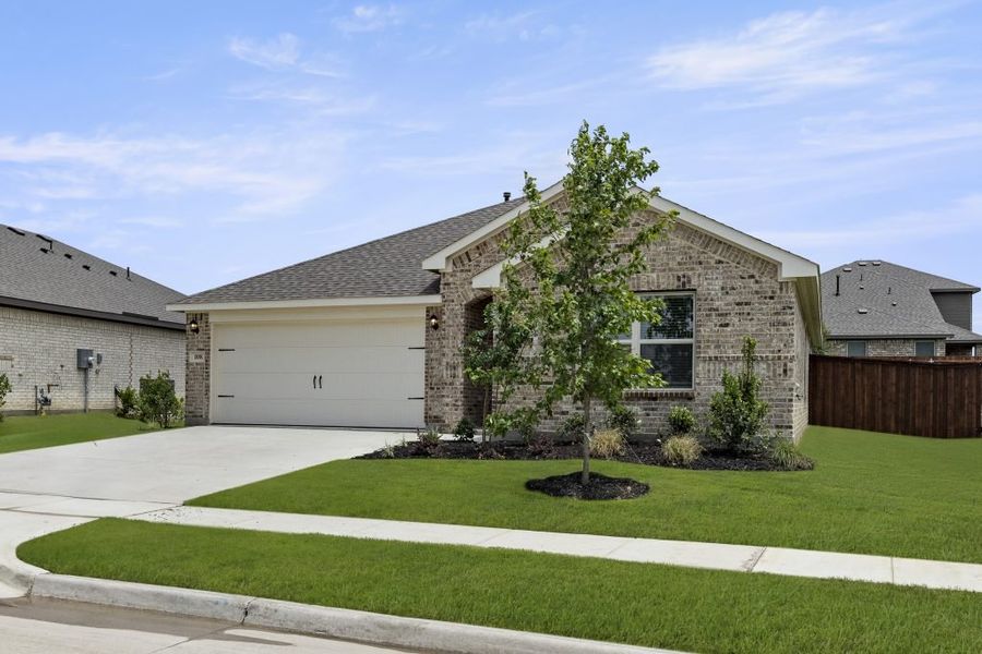 Representative exterior photo of a completed home built from the Boston by Impression Homes in Northspur, Terrell, TX (Image 2). Representative exterior photo of a completed home built from the Boston by Impression Homes in Northspur, Terrell, TX (Image 2).