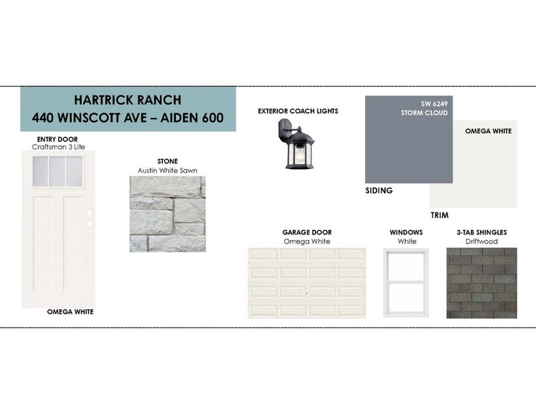 Sample of building materials used in homes in Hartrick Ranch, Temple (Image 12).
