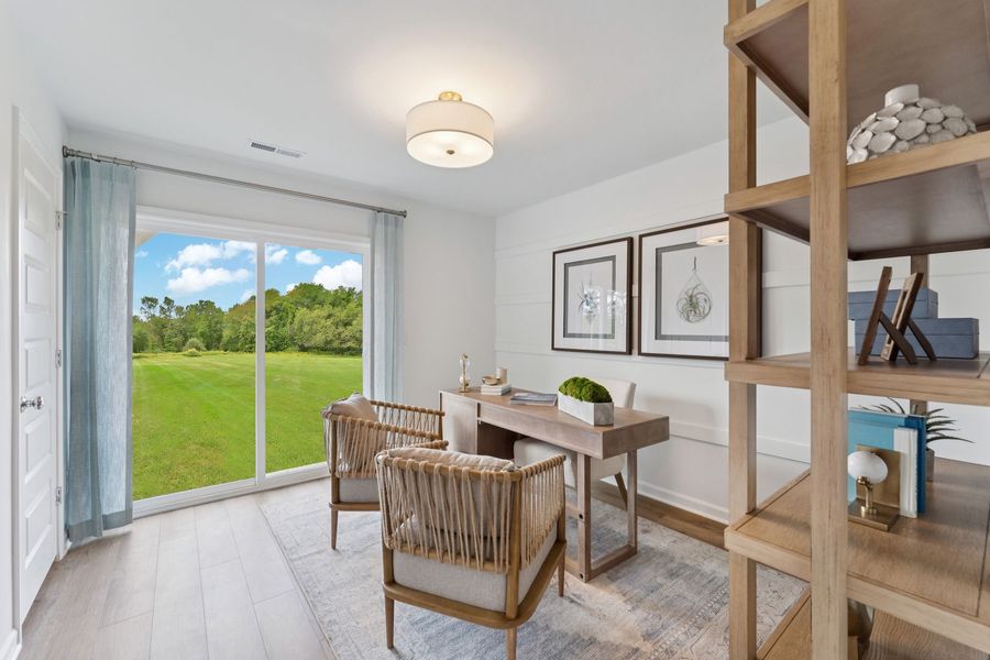 Representative furnished interior of a home built from the The Lennox by Stanley Martin Homes in Bridgeport Townhomes, Greenville (Image 6).