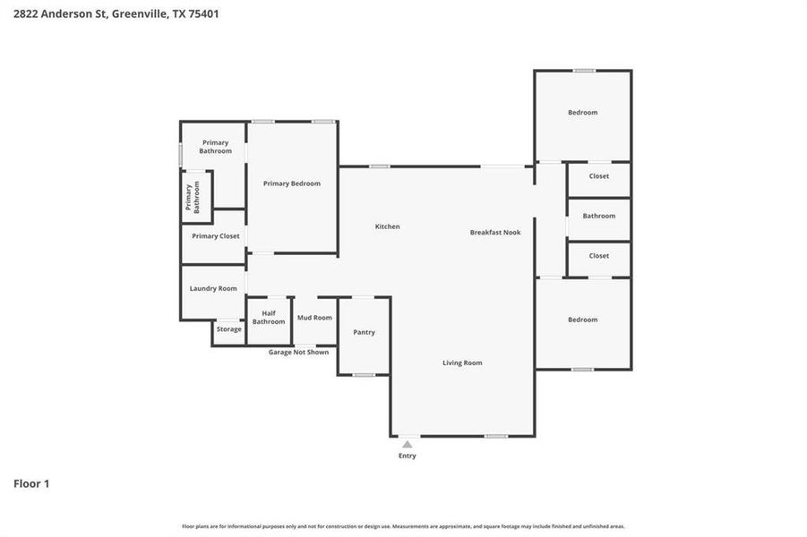 2D floor plan layout of this home in , Greenville, TX (Image 5).