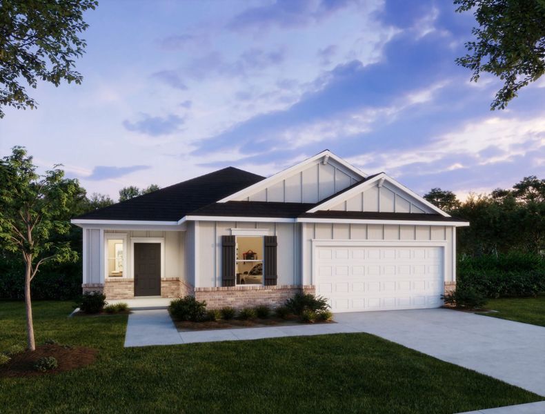 Representative exterior photo of a completed home built from the Ashton by Maronda Homes in Seminole Bend, Pensacola, FL (Image 5).