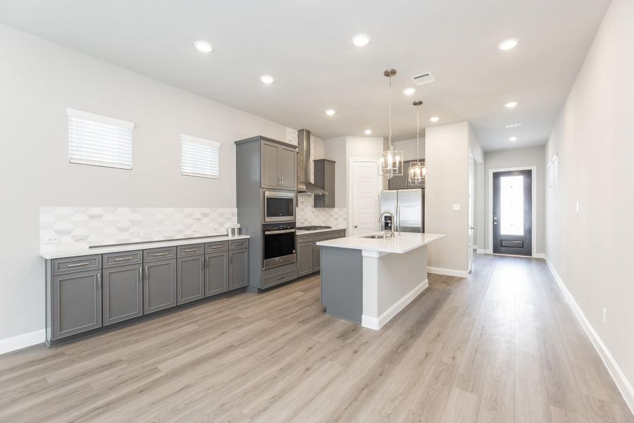 Furnished interior view inside a new home in Dunvale Village - Patio Home Collection, Houston (Image 4). Furnished interior view inside a new home in Dunvale Village - Patio Home Collection, Houston (Image 4).