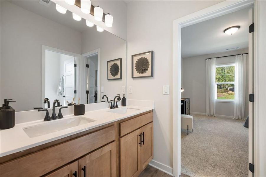 Furnished interior view inside a new home in Rosewood Lake Estates, Hoschton (Image 46).