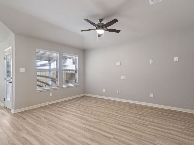 Living room in the Briscoe floorplan at a Meritage Homes community. Living room in the Briscoe floorplan at a Meritage Homes community.