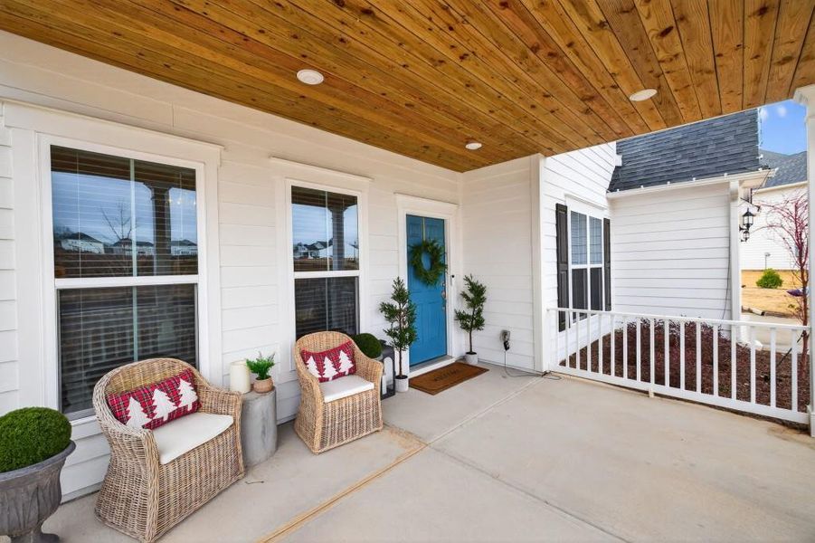 Exterior details and patio area of a home in Reunion, Flowery Branch (Image 26). Exterior details and patio area of a home in Reunion, Flowery Branch (Image 26).