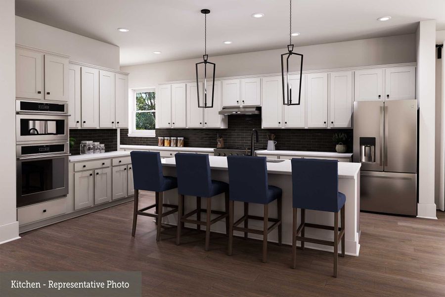 Representative furnished interior of a home built from the The Grapeland by David Weekley Homes in Wolf Ranch – West Bend, Georgetown (Image 5).