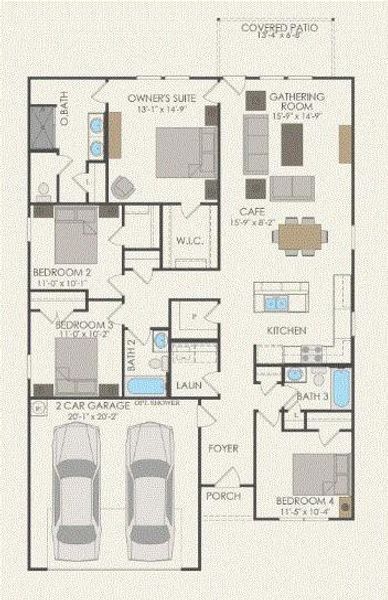 Pulte Homes, Burnet floor plan