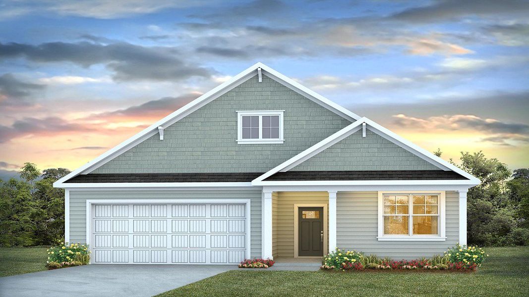 Representative exterior photo of a completed home built from the Litchfield-Exp by D.R. Horton in Sheep Island, Summerville, SC (Image 4).