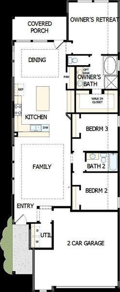 2D floor plan layout of this home in Solterra - Garden Series, Mesquite, TX (Image 5).