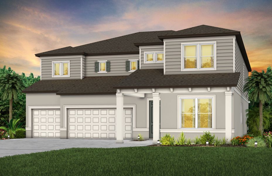 Representative exterior photo of a completed home built from the Roseland by Pulte Homes in Spencer Glen, Riverview, FL (Image 23).
