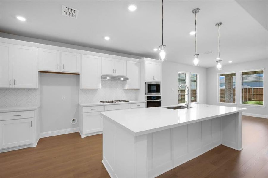 Furnished interior view inside a new home in South Oak 50s, Oak Point (Image 7). Furnished interior view inside a new home in South Oak 50s, Oak Point (Image 7).