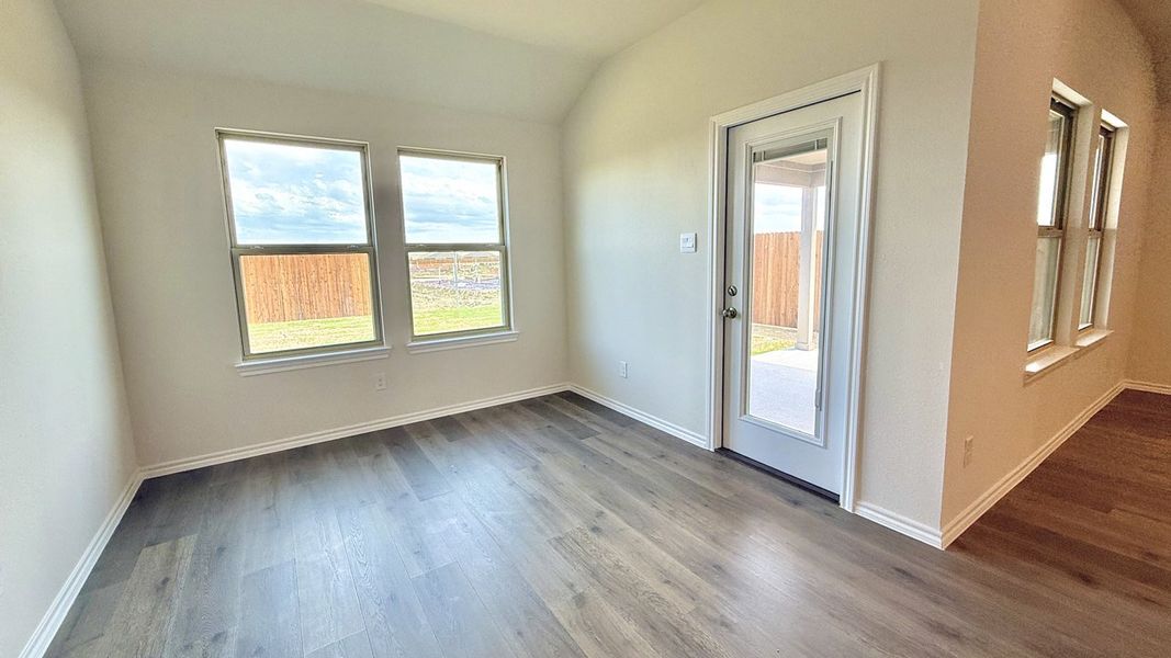 Representative unfurnished interior of a home built from the HUNTSVILLE by D.R. Horton in Northspur, Forney (Image 8). Representative unfurnished interior of a home built from the HUNTSVILLE by D.R. Horton in Northspur, Forney (Image 8).