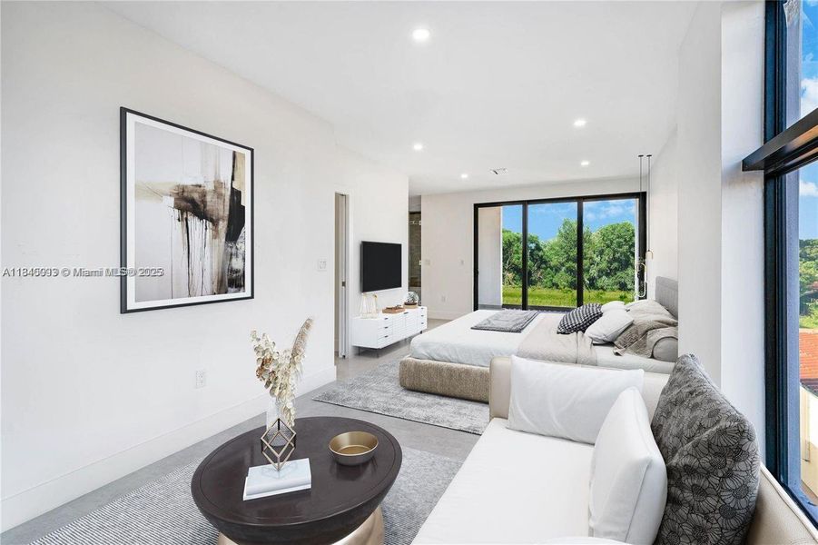 Furnished interior view inside a new home in , Miami (Image 17).