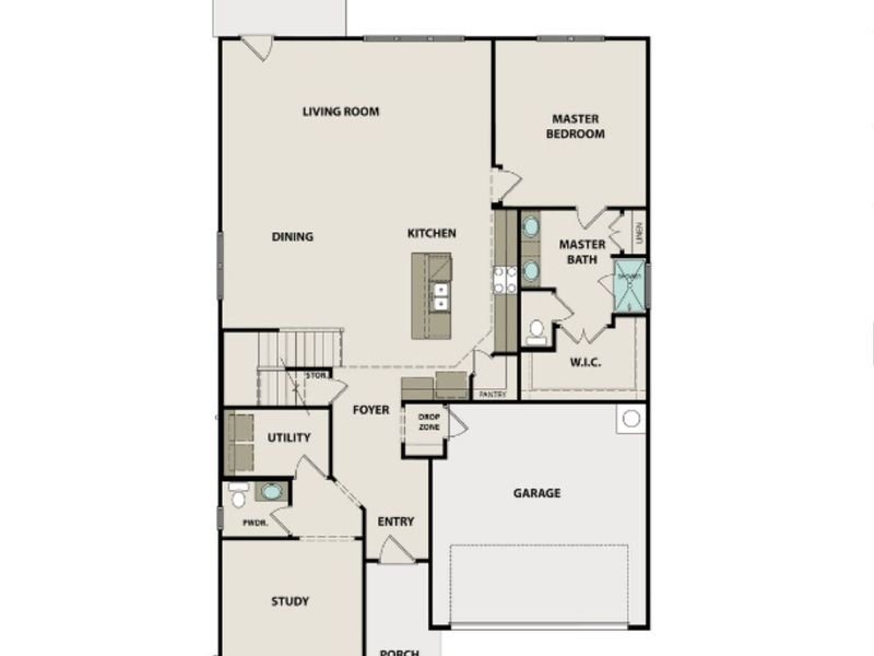 2D floor plan layout of this home in Woods Crossing, Gallatin, TN (Image 5).